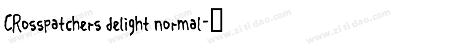 CRosspatchers delight normal字体转换